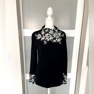 Alberto Makali Embelished Bell Sleeve Sweater Top